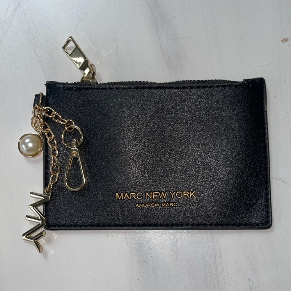 Marc New York Andrew Marc Black Wallet Coin Purse